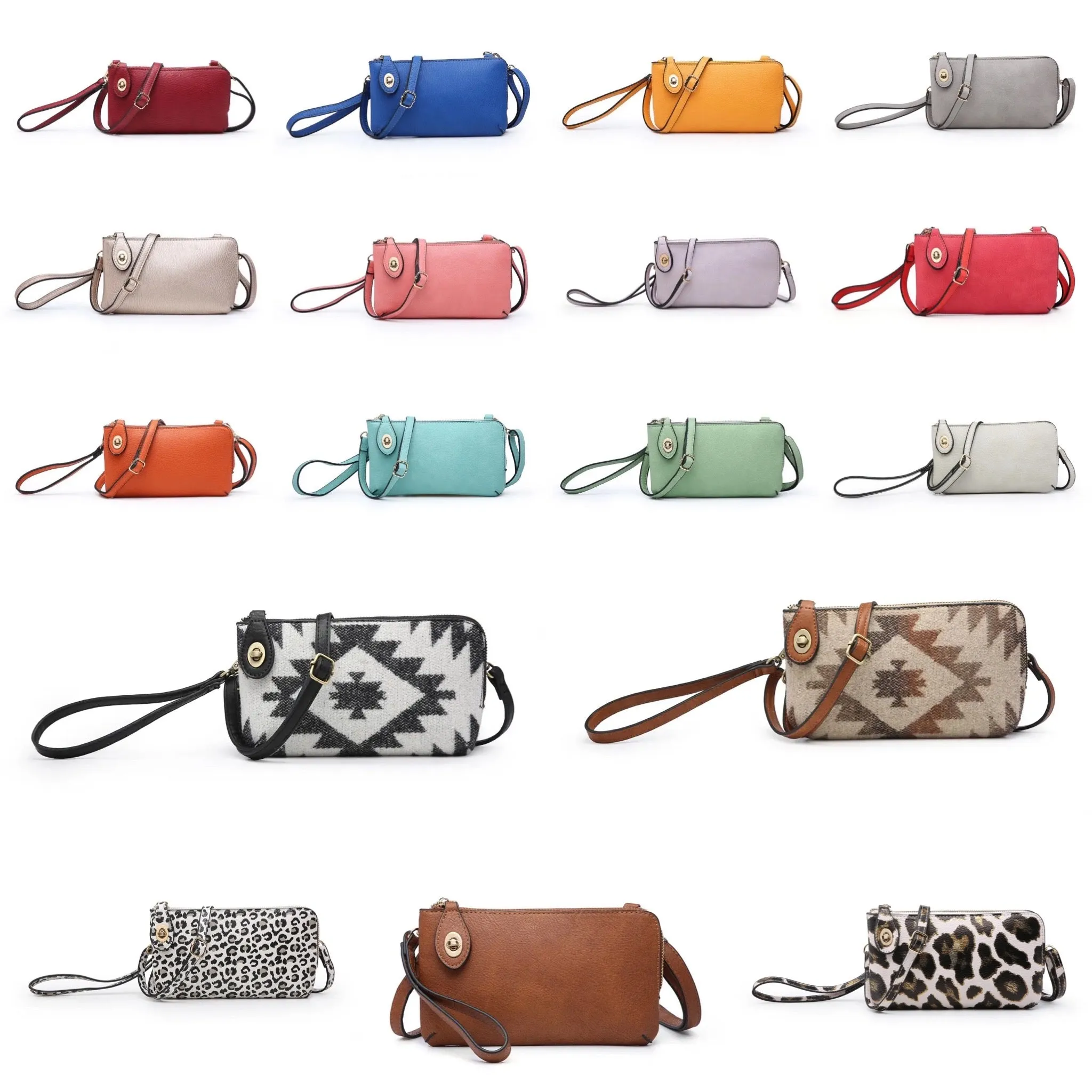 Kendall | Twist Lock Crossbody Wristlet